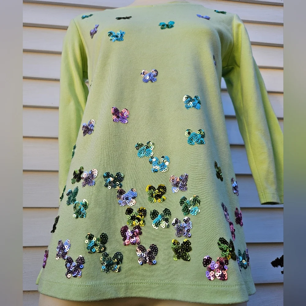 Quacker Factory Butterfly 3/4 Sleeve - Picture 11 of 11